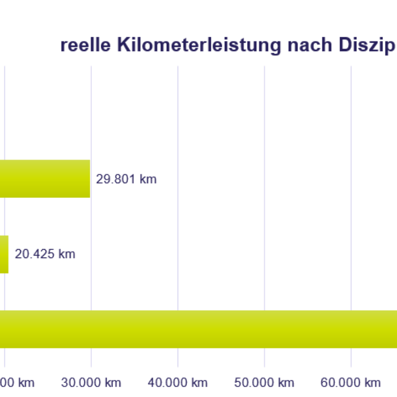 reelle Kilometer nach Disziplin
