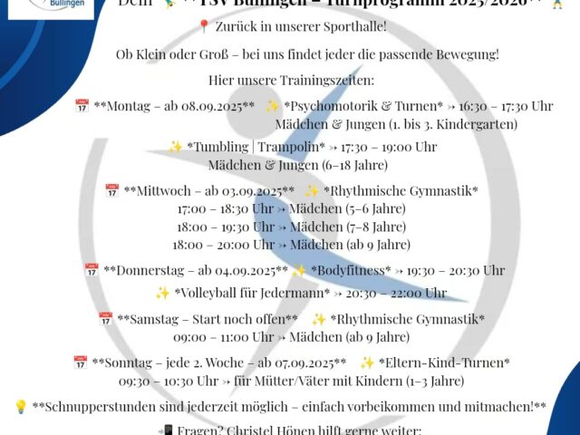 Turnprogramm