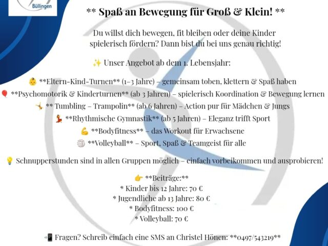 Turnprogramm Text