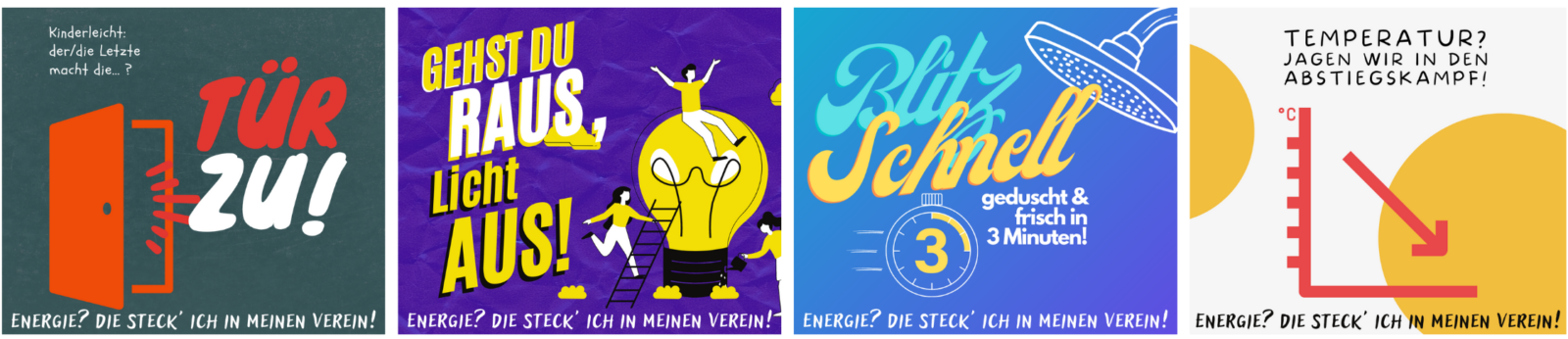 Übersicht Plakate Energiekampagne